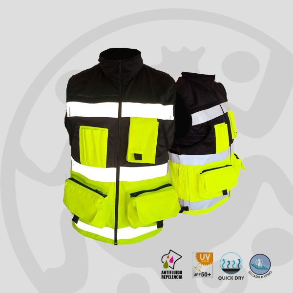 Chaleco Geólogo SUNTEC BLACK FLUOR