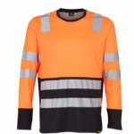 Polera Hibrida Hi-Vis Bi Color Manga Larga Hombre