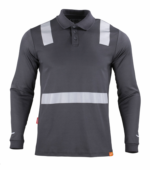 Polera Polo Hibrida con Cinta Reflectiva Manga Larga Hombre - Imagen 4