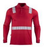 Polera Polo Hibrida con Cinta Reflectiva Manga Larga Hombre - Imagen 2